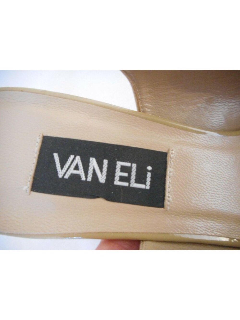 VANELi VAN ELi 7.5 N narrow Beige Womens 2 inch heel buckle sling back Shoes - Picture 6 of 12